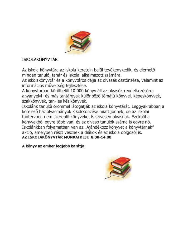Iskolakönyvtár magyarul